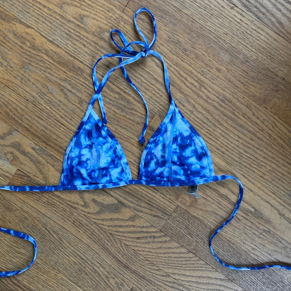 PINK triangle tie dye bikini top